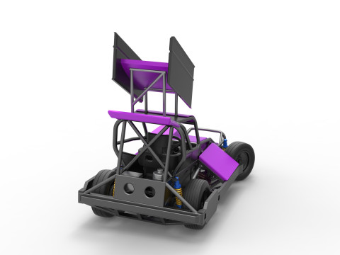 New Zealand Superstock car while turning Version 2 Scale 1 to 25 3D Print Model