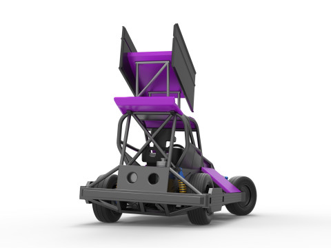 New Zealand Superstock car while turning Version 2 Scale 1 to 25 3D Print Model