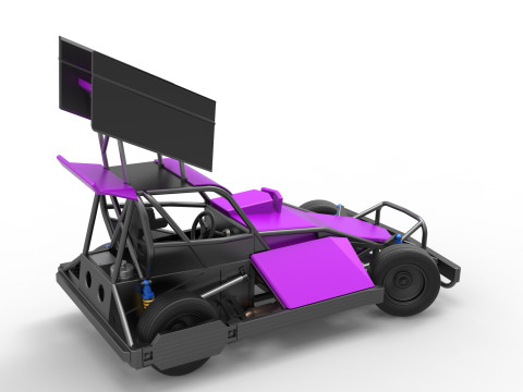 New Zealand Superstock car while turning Version 2 Scale 1 to 25 3D Print Model