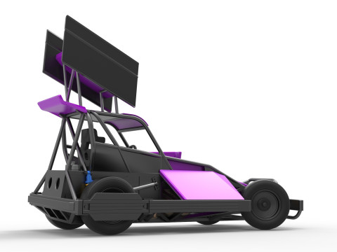 New Zealand Superstock car while turning Version 2 Scale 1 to 25 3D Print Model