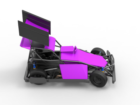 New Zealand Superstock car while turning Version 2 Scale 1 to 25 3D Print Model