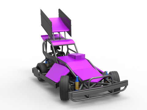 New Zealand Superstock car while turning Version 2 Scale 1 to 25 3D Print Model