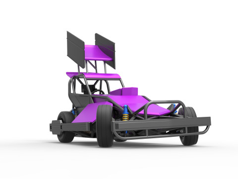 New Zealand Superstock car while turning Version 2 Scale 1 to 25 3D Print Model