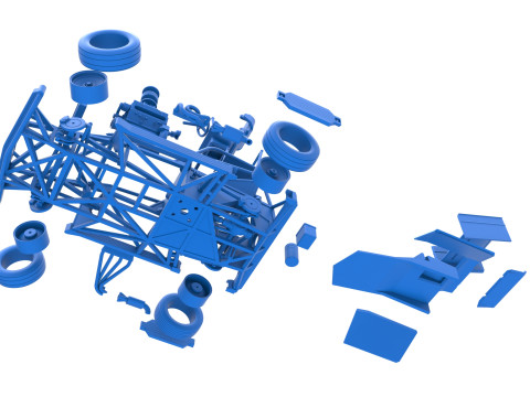 New Zealand Superstock car while turning Version 2 Scale 1 to 25 3D Print Model