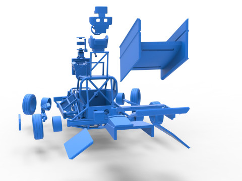 New Zealand Superstock car while turning Version 2 Scale 1 to 25 3D Print Model