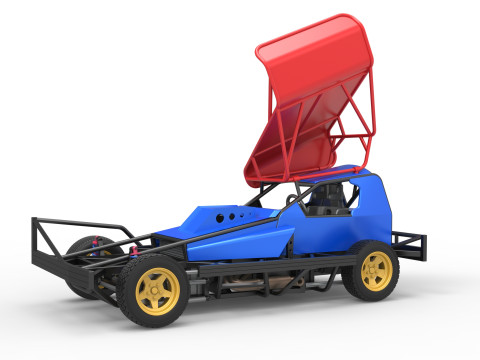 BriSCA Formula 1 Stock Car for Dirt Scale 1 to 25 3D Print Model
