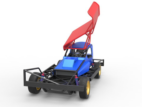 BriSCA Formula 1 Stock Car for Dirt Scale 1 to 25 3D Принт Модель