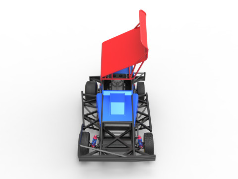 BriSCA Formula 1 Stock Car for Dirt Scale 1 to 25 3D Принт Модель