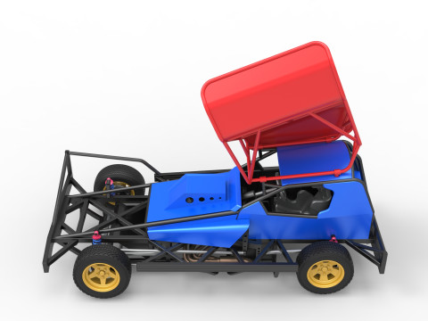 BriSCA Formula 1 Stock Car for Dirt Scale 1 to 25 3D Принт Модель