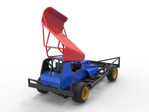 BriSCA Formula 1 Stock Car for Dirt Scale 1 to 25 3D Принт Модель