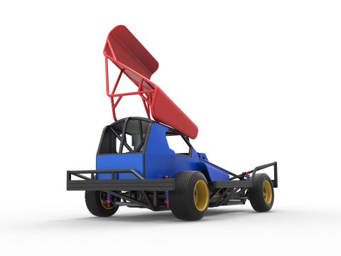 BriSCA Formula 1 Stock Car for Dirt Scale 1 to 25 3D Принт Модель