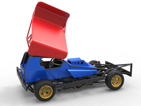 BriSCA Formula 1 Stock Car for Dirt Scale 1 to 25 3D Print Model