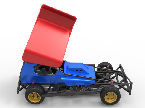 BriSCA Formula 1 Stock Car for Dirt Scale 1 to 25 3D Принт Модель