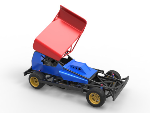 BriSCA Formula 1 Stock Car for Dirt Scale 1 to 25 3D Принт Модель