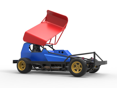 BriSCA Formula 1 Stock Car for Dirt Scale 1 to 25 3D Принт Модель