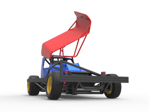BriSCA Formula 1 Stock Car for Dirt Scale 1 to 25 3D Принт Модель