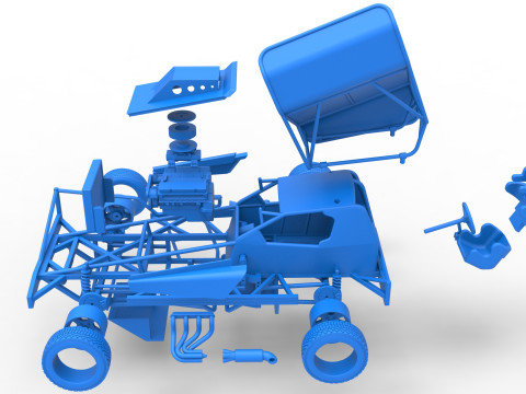 BriSCA Formula 1 Stock Car for Dirt Scale 1 to 25 3D Принт Модель