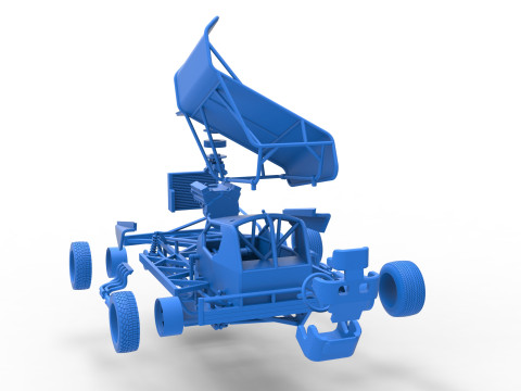 BriSCA Formula 1 Stock Car for Dirt Scale 1 to 25 3D Принт Модель