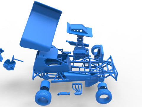 BriSCA Formula 1 Stock Car for Dirt Scale 1 to 25 3D Принт Модель