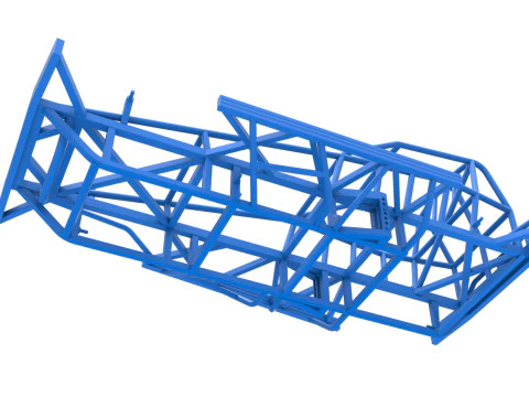 Frame of BriSCA Formula 1 Stock Car Scale 1 to 25 3D Print Model