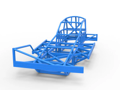 Frame of BriSCA Formula 1 Stock Car Scale 1 to 25 3D Print Model