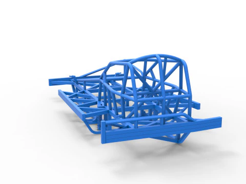 Frame of BriSCA Formula 1 Stock Car Scale 1 to 25 3D Print Model