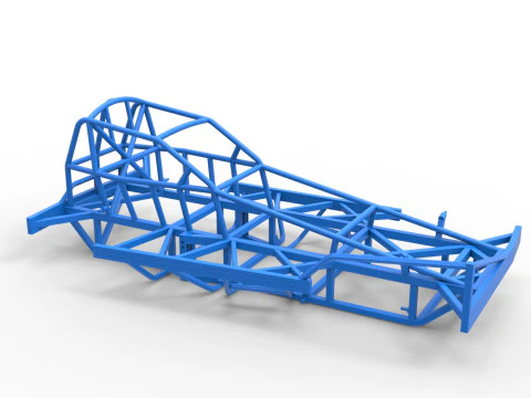 Frame of BriSCA Formula 1 Stock Car Scale 1 to 25 3D Print Model