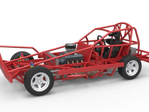 BriSCA F&oacute;rmula 1 Stock Car Base para Dirt Escala 1 a 25 Modelo de impresión 3D