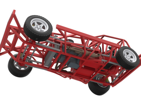 BriSCA Formula 1 Stock Car Base for Dirt Scale 1 to 25 3Dプリントモデル