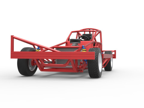 BriSCA Formula 1 Stock Car Base for Dirt Scale 1 to 25 3Dプリントモデル