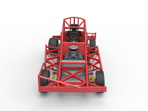 BriSCA Formula 1 Stock Car Base for Dirt Scale 1 to 25 3Dプリントモデル