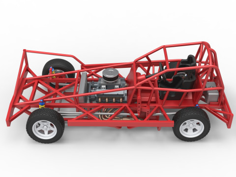 BriSCA Formula 1 Stock Car Base for Dirt Scale 1 to 25 3Dプリントモデル