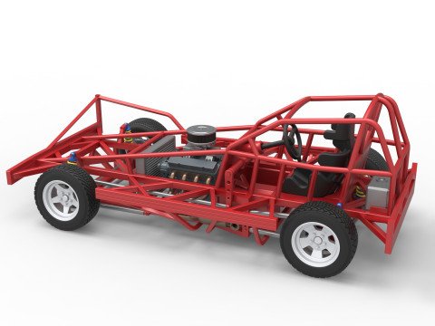 BriSCA Formula 1 Stock Car Base for Dirt Scale 1 to 25 3Dプリントモデル