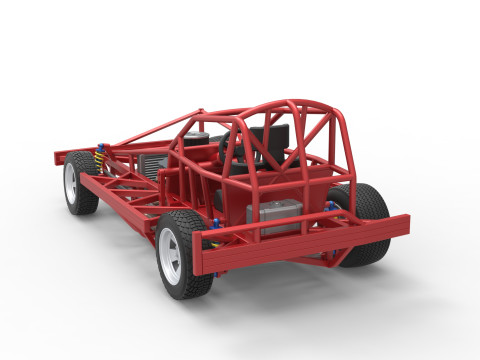 BriSCA Formula 1 Stock Car Base for Dirt Scale 1 to 25 3Dプリントモデル