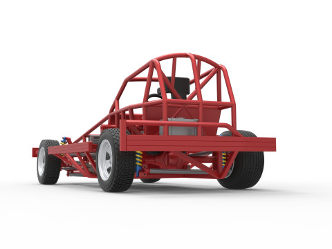 BriSCA Formula 1 Stock Car Base for Dirt Scale 1 to 25 3Dプリントモデル