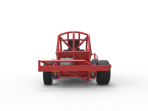 BriSCA Formula 1 Stock Car Base for Dirt Scale 1 to 25 3Dプリントモデル