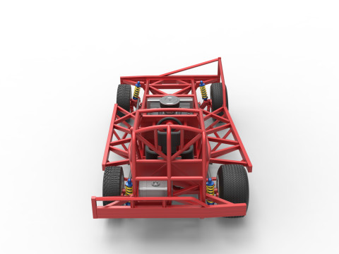 BriSCA Formula 1 Stock Car Base for Dirt Scale 1 to 25 3Dプリントモデル