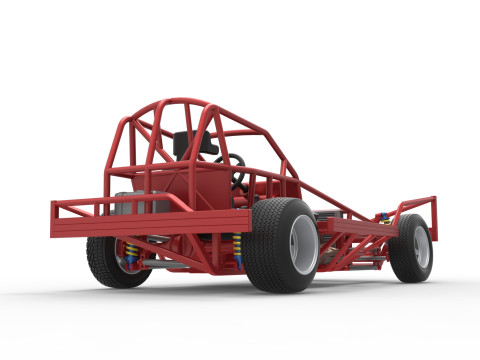 BriSCA Formula 1 Stock Car Base for Dirt Scale 1 to 25 3Dプリントモデル