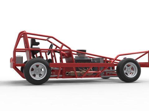 BriSCA Formula 1 Stock Car Base for Dirt Scale 1 to 25 3Dプリントモデル