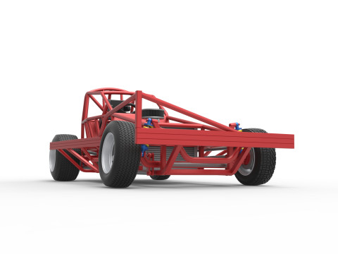 BriSCA Formula 1 Stock Car Base for Dirt Scale 1 to 25 3Dプリントモデル