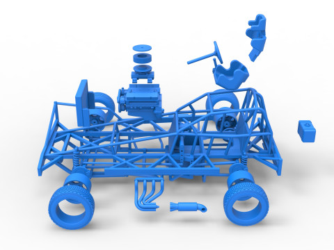 BriSCA Formula 1 Stock Car Base for Dirt Scale 1 to 25 3Dプリントモデル