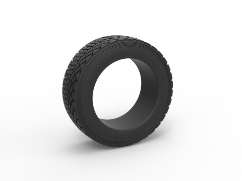 Offroad tire 136 Scale 1 to 25 3D Print Model