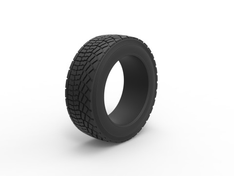 Offroad tire 136 Scale 1 to 25 Model Cetak 3D