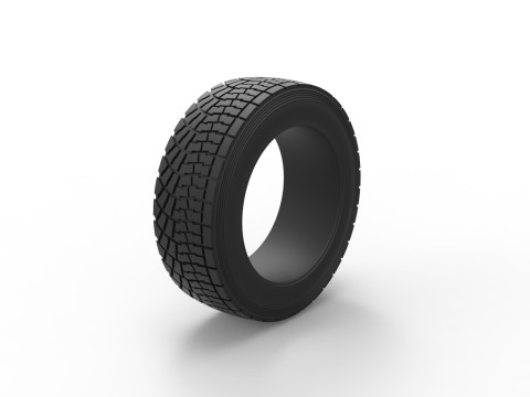 Offroad tire 136 Scale 1 to 25 Model Cetak 3D