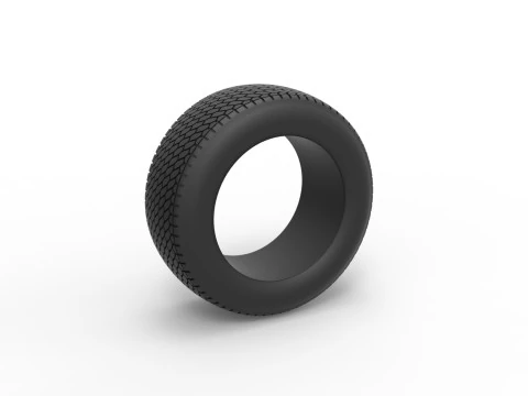 Tire of Dirt Modifiye edilmiş stok araba V7 &Ouml;l&ccedil;ek 1'den 25'e 3D Baskı Modeli