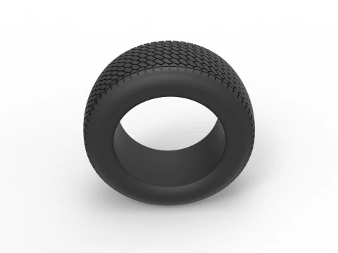 Tire of Dirt Modified stock car V7 Scale 1 to 25 3D Print Model