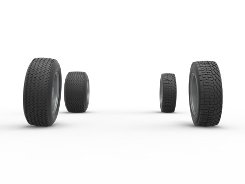 Wheel set of BriSCA Formula 1 Stock Car for Dirt Scale 1 to 25 3D Принт Модель