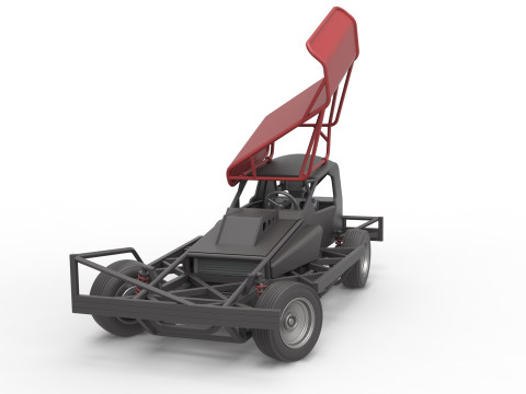 BriSCA Formula 1 Stock Car for Dirt while turning Scale 1 to 25 Modèles 3D en vedette