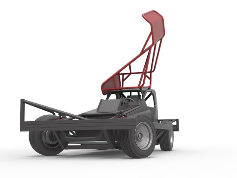 BriSCA Formula 1 Stock Car for Dirt while turning Scale 1 to 25 Modèles 3D en vedette