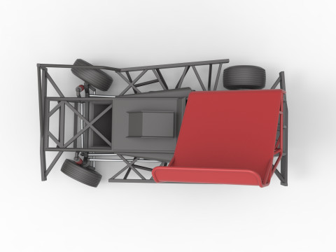BriSCA Formula 1 Stock Car for Dirt while turning Scale 1 to 25 Modèles 3D en vedette